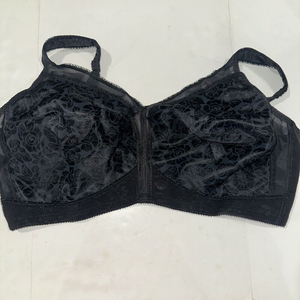 50DD Black Satin Wirefree Bra Playtex Ultimate Shoulder Comfort Bra 4693